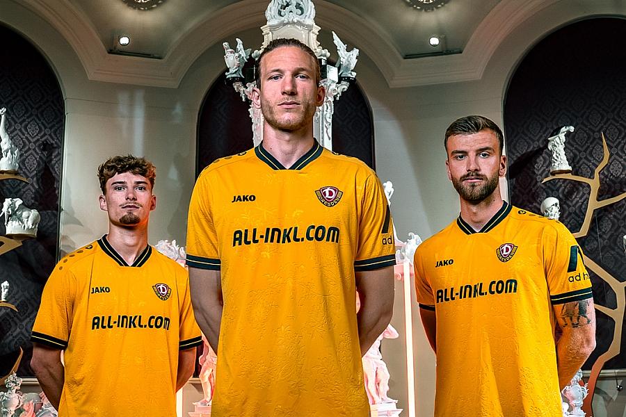 Dynamo Dresden präsentiert neues Heimtrikot mit Meissener Porzellan-Dekor