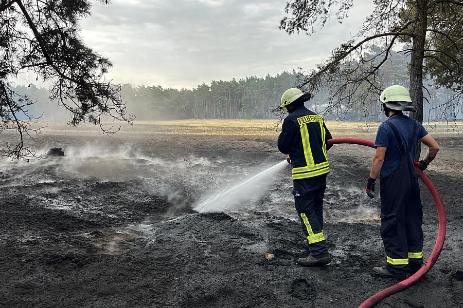 Großeinsatz der Feuerwehr nach Waldbrand bei Karlsfeld