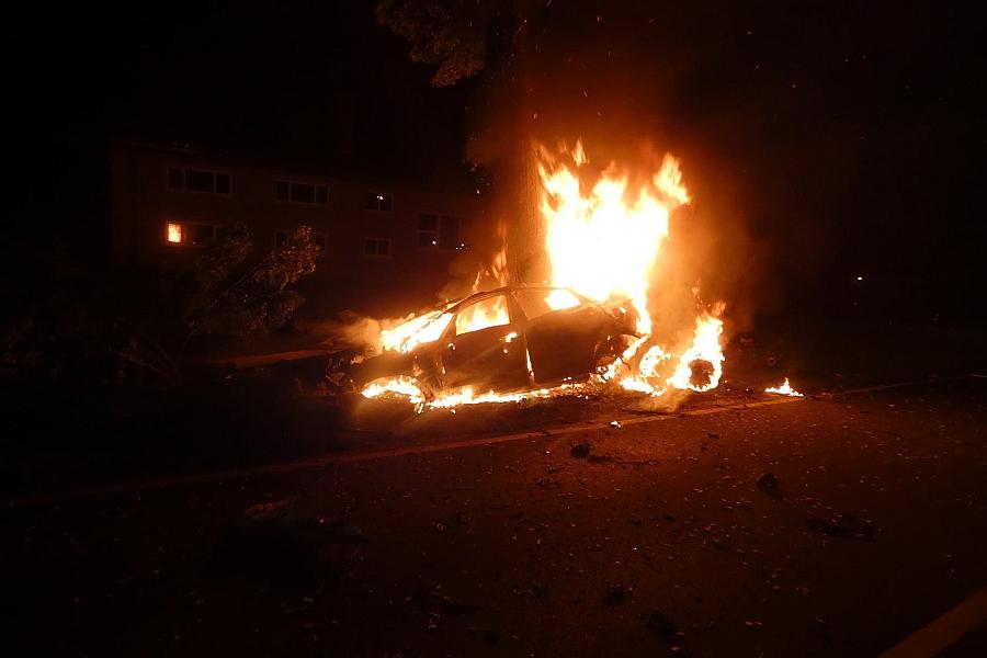 Tödlicher Verkehrsunfall auf B71 bei Bergen