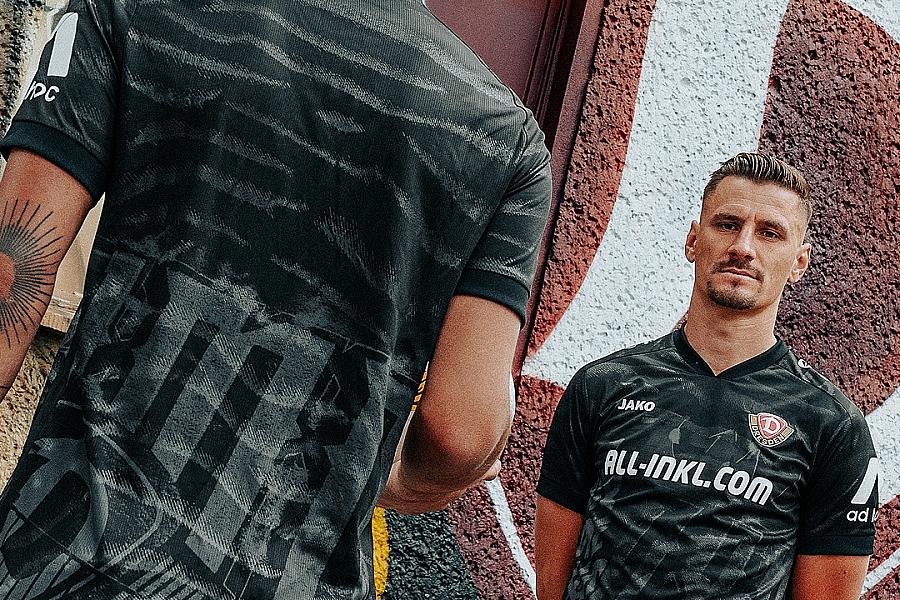 Dynamo Dresden bekommt neues schwarzes Auswärtstrikot mit Graffiti-Design