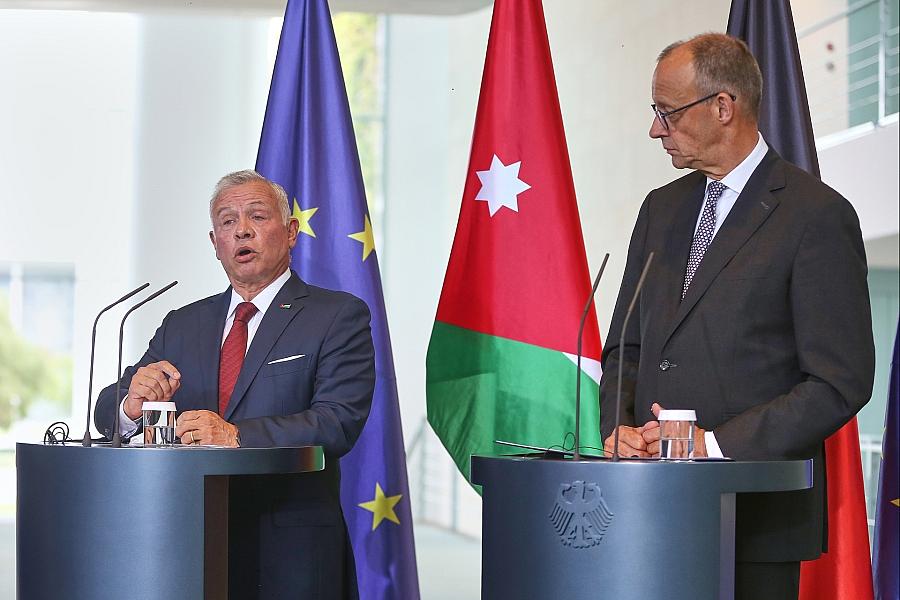 Friedrich Merz und König Abdullah II. beraten über humanitäre Hilfe für Gaza